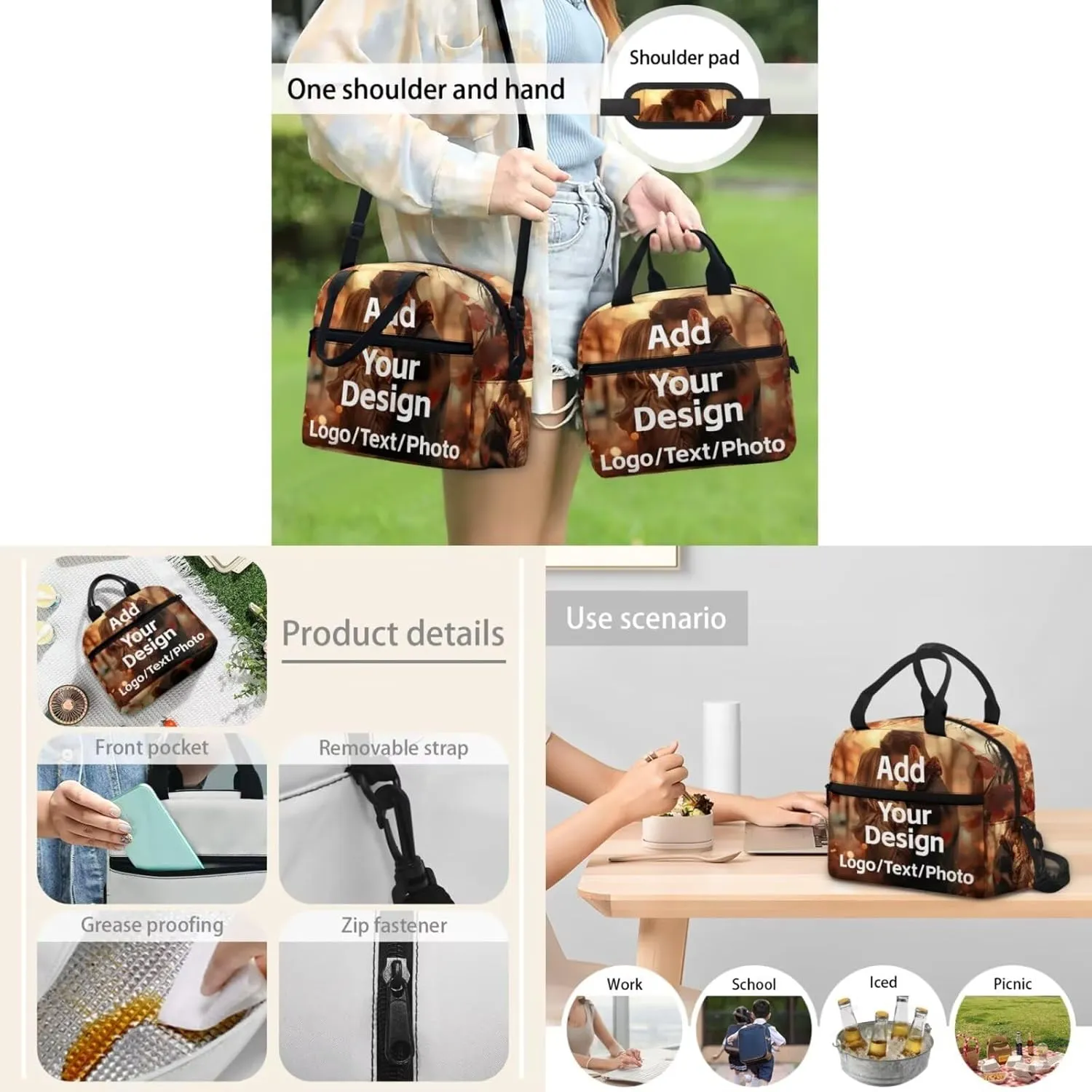 Customized Bookbags for 1Th Grade Girls Boys Backpack and Lunch Bag Set for Girls with Pencil Case Water Bottle Sleeve 4Pcs Set Bookbag for Students Going To School