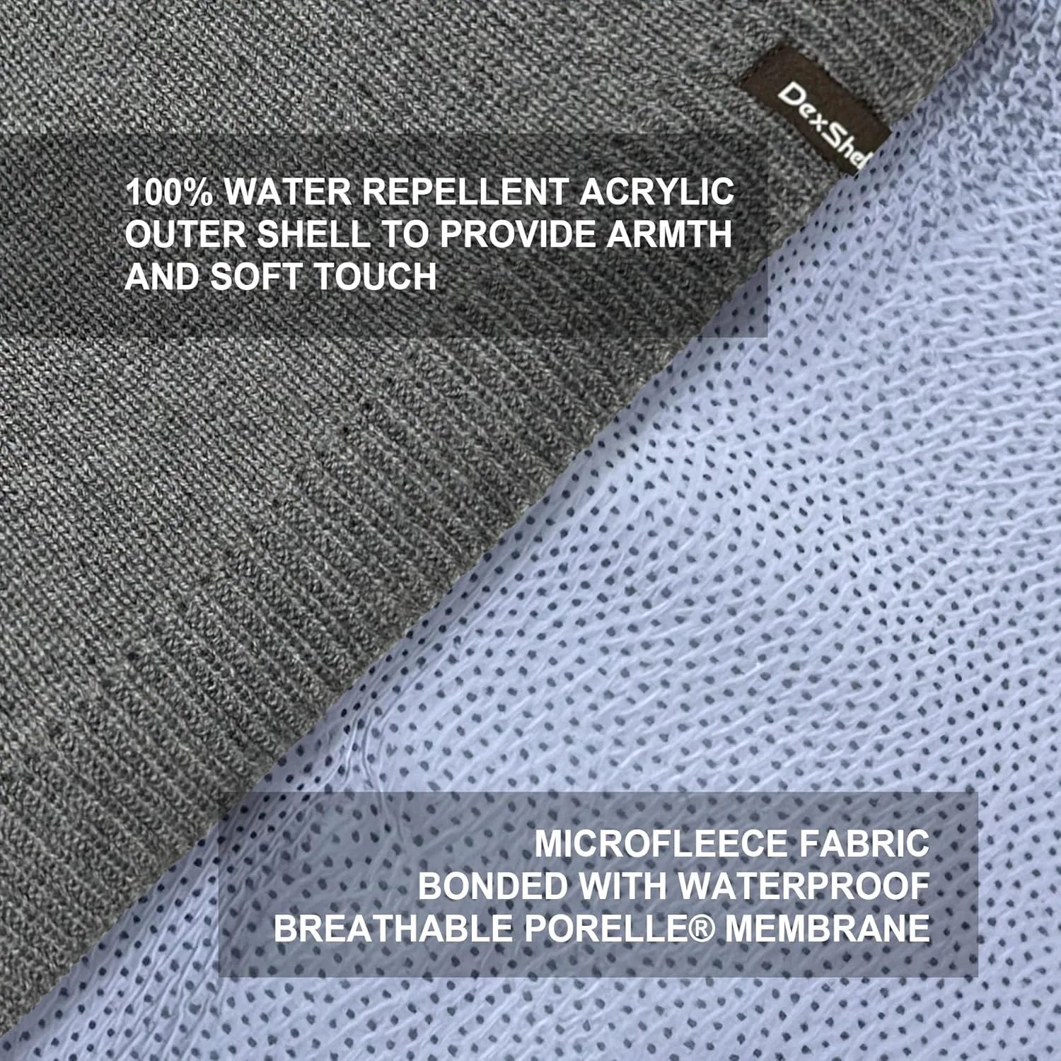 DexShell Waterproof Beanie Hat for Men and Women for Winter Cold Weather, Membrane Insulated Fleece Liner
