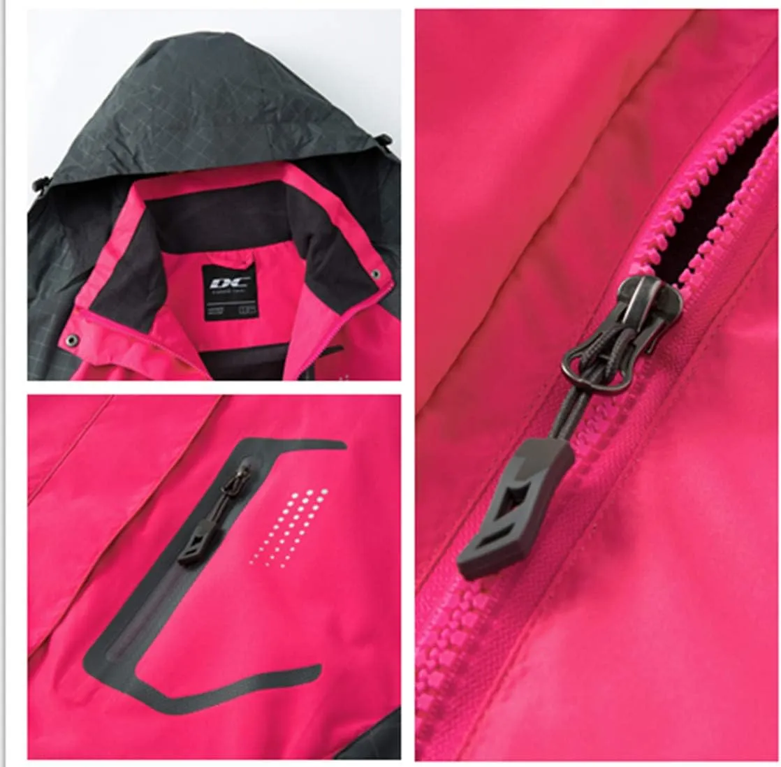 Diamond Candy Women's Waterproof Rain Jacket with Hood Lightweight Outdoors Raincoat