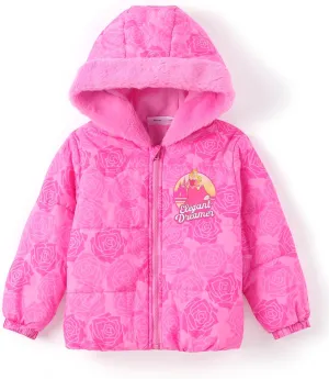 Disney Frozen Elsa Princess Belle Moana Minnie Toddler Girl Puffer Jacket Lightweight Packable Warmth Winter Coat 2-10 Years