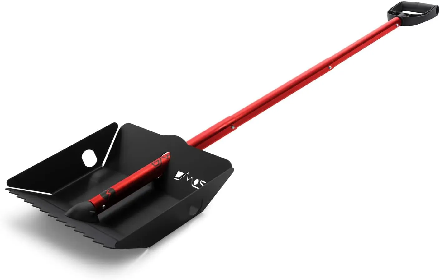 DMOS Stealth XL Shovel Red - Strong, Stowable, High-Performance Snow Shovel, Perfect for Car/Truck, Survival, Camping, Off-Road, Emergency, and Other Outdoor Activities