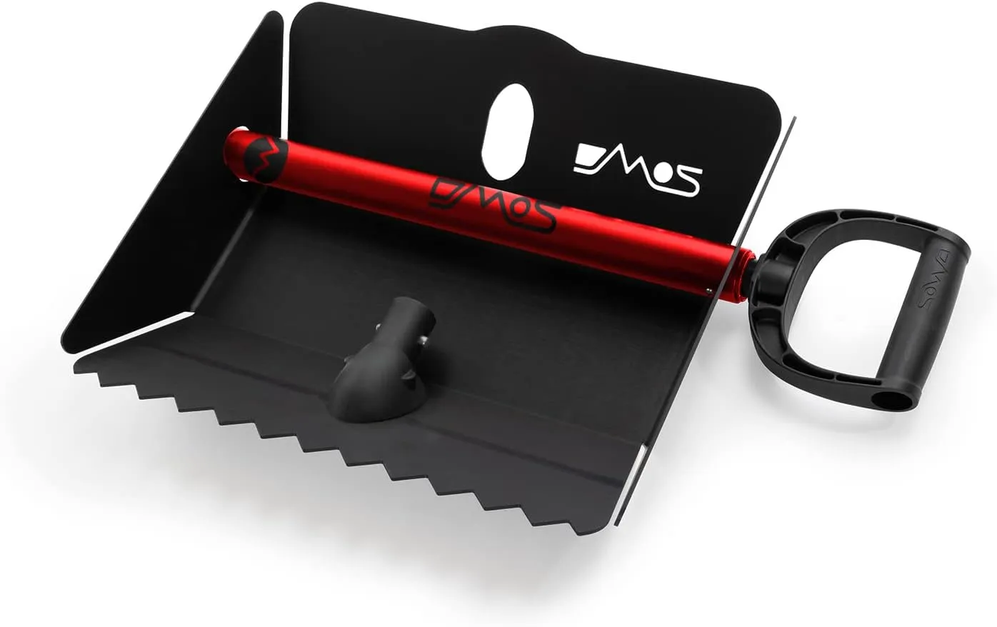 DMOS Stealth XL Shovel Red - Strong, Stowable, High-Performance Snow Shovel, Perfect for Car/Truck, Survival, Camping, Off-Road, Emergency, and Other Outdoor Activities