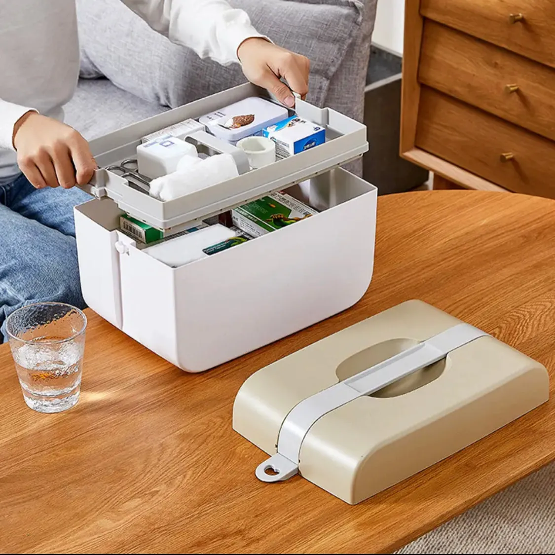 Double Layer Large Medicine Box