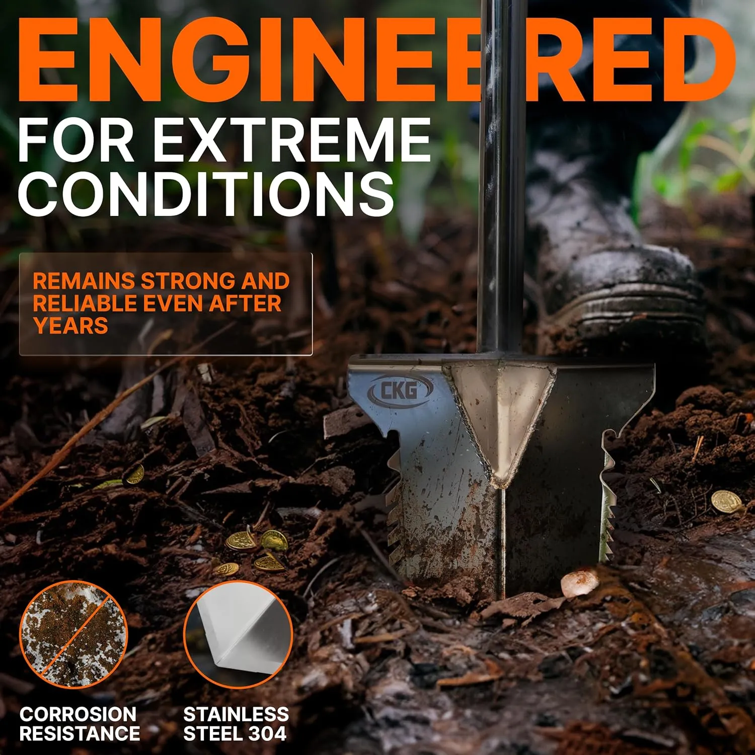 Double Serrated Blade Shovel