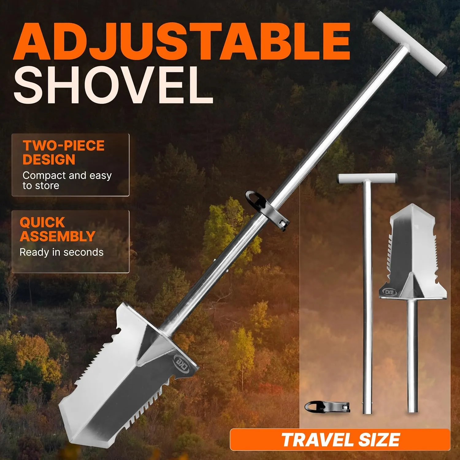 Double Serrated Blade Shovel