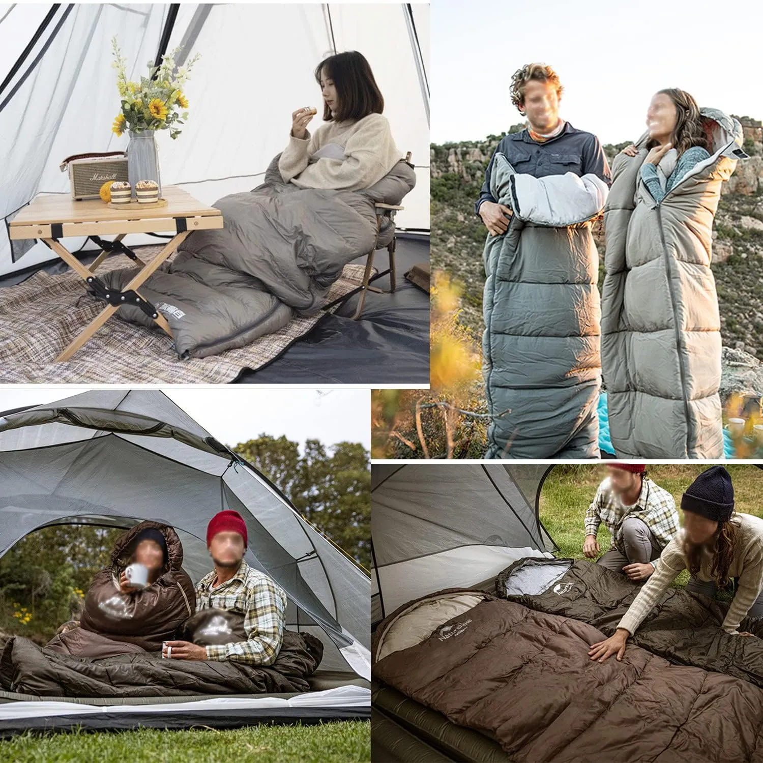 Down Sleeping Bag for Adults - Cold Weather Lightweight and Compact 3-Season Mummy Sleeping Bag for Backpacking,Camping,Mountaineering and Other Outdoor Activities,600gDownFilling