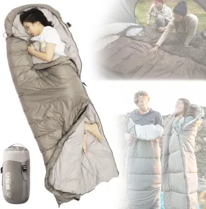 Down Sleeping Bag for Adults - Cold Weather Lightweight and Compact 3-Season Mummy Sleeping Bag for Backpacking,Camping,Mountaineering and Other Outdoor Activities,600gDownFilling