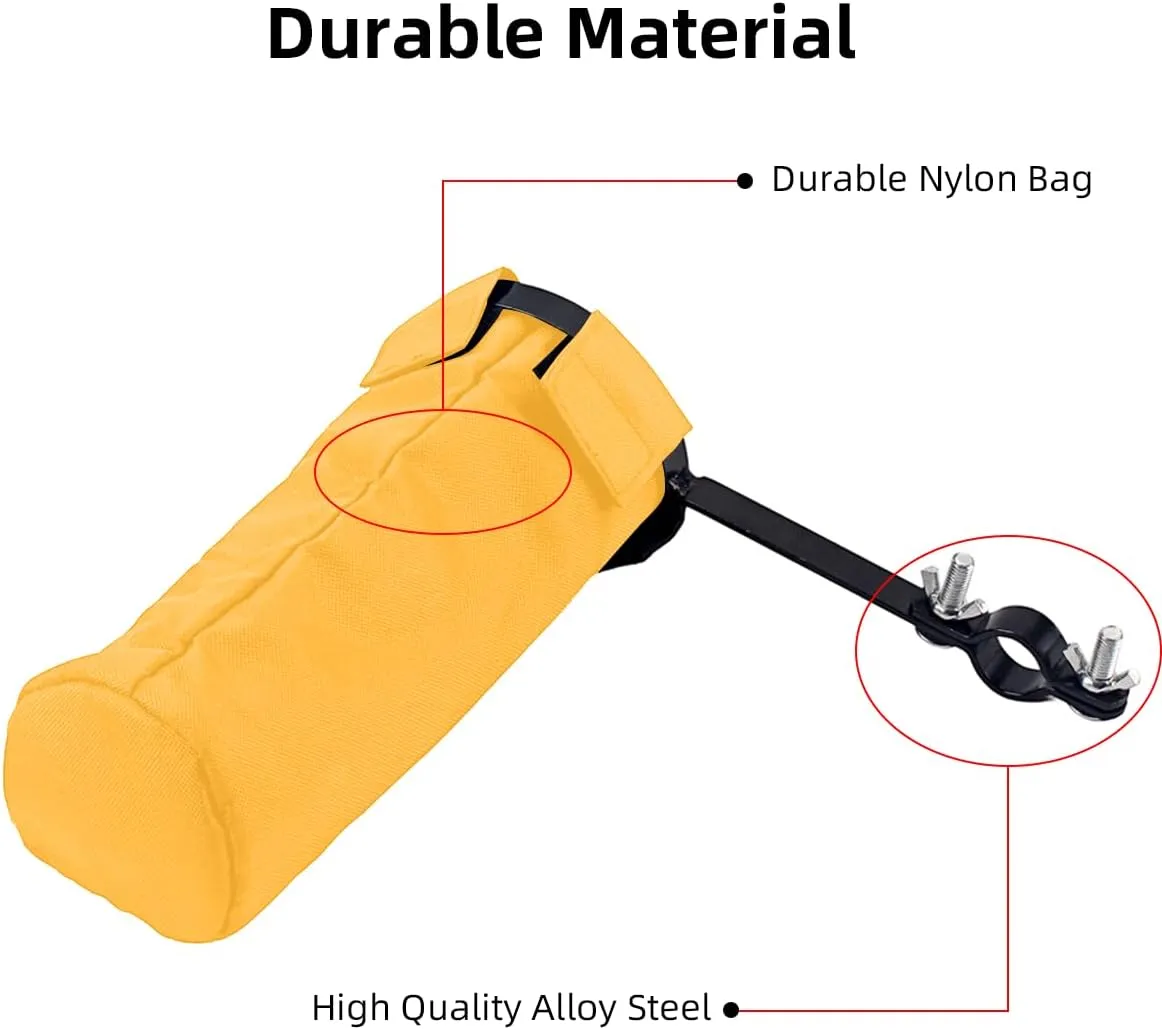 Drum Stick Holder, Adjustable Drum Sticks Bag, Drumstick or Brushes Mallets Container Bag, Clamp-On Lockable Aluminium Alloy Drumstick Holder for Drum Set Kit & Music Stand (yellow)