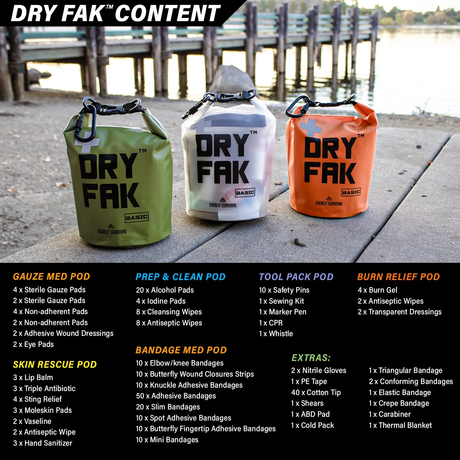 DRY FAK - WATERPROOF FIRST AID KIT