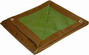 Dry Top 11230 Medium Duty Tarp, 12x30 Feet, Brown/Green