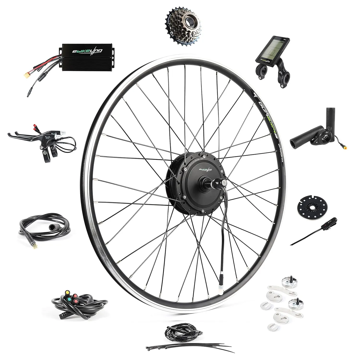 eBikeling 36V 700C Rear 500 Watt Ebike Conversion Kit, Electric Bike Conversion Kit with Waterproof Components, Add On Electric Bike Kit for Effortless Cycling, High Performance, Durable and Reliable