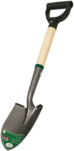 Edward Tools Small Heavy Duty High Carbon Steel Digging Shovel - Mini Spade with D Handle - Portable Compact 30' Shovel for Gardening, Camping, Kids, Off Road, Beach, Car