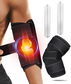 Elbow Brace for Cubital Tunnel, Ulnar Nerve Entrapment brace, Adjustable Elbow Splint for Sleeping, Tendonitis, Tennis Elbow, Comfortable Stabilizer Support for Women and Men Fit Most