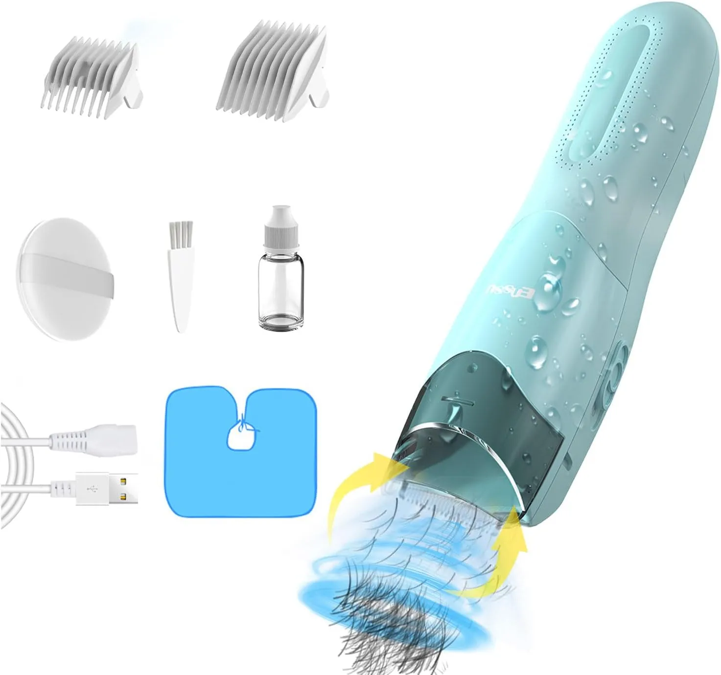 Electric Hair Clipper,Vacuum Hair Trimmer with Automatic Hair Suction,Waterproof Rechargeable Cordless Haircut Machine Toddler Professional Haircut Kit