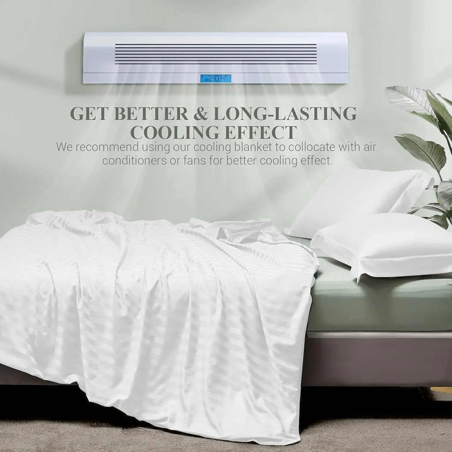 Elegear Revolutionary Cooling Blanket King, Absorbs Heat to Keep Body Cool for Night Sweats, Double Sided Arc-Chill3.0 Cool Fiber Q-Max>0.5, Lightweight Summer Cold Blankets Sleeping 90" x 108"
