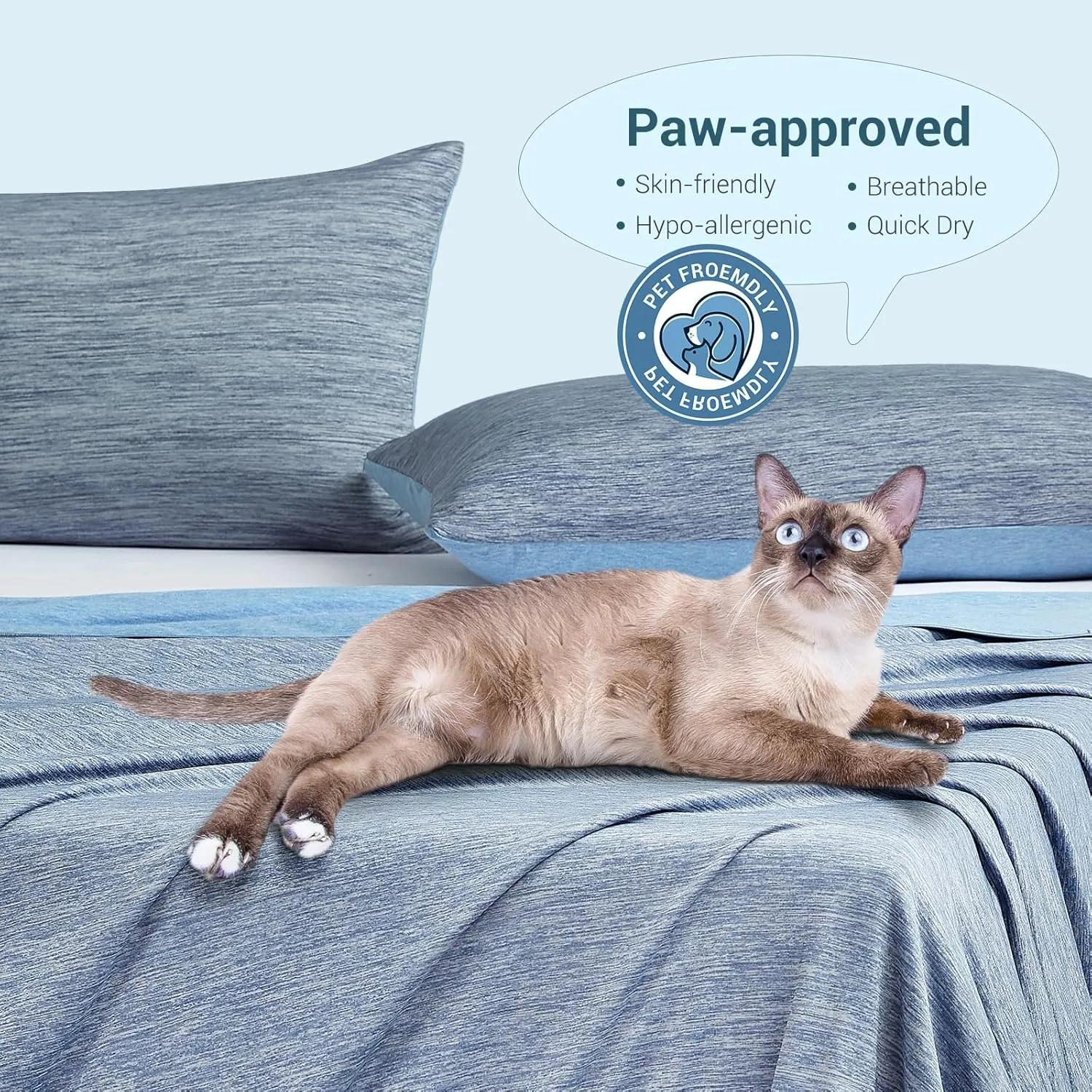 Elegear Revolutionary Cooling Blanket Twin, Absorbs Heat to Keep Body Cool for Night Sweats, Arc-Chill 3.0 Cool Fiber Q-Max>0.5 for Hot Sleepers, Lightweight Summer Cold Blankets for Sleeping, Blue