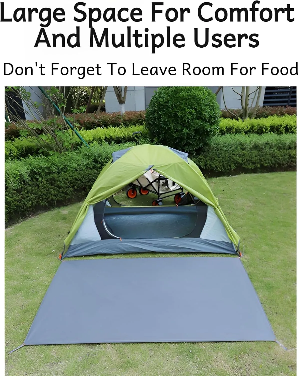 [Ellniges]【Waterproof Camping Ground Sheet】210D Oxford Hexagon Tarp with PU2000 Coating, Heavy-Duty Tear-【Multipurpose Outdoor Mat】for Tent Footprint, Picnic, Family Camping Gear (210x240cm w/Stakes)