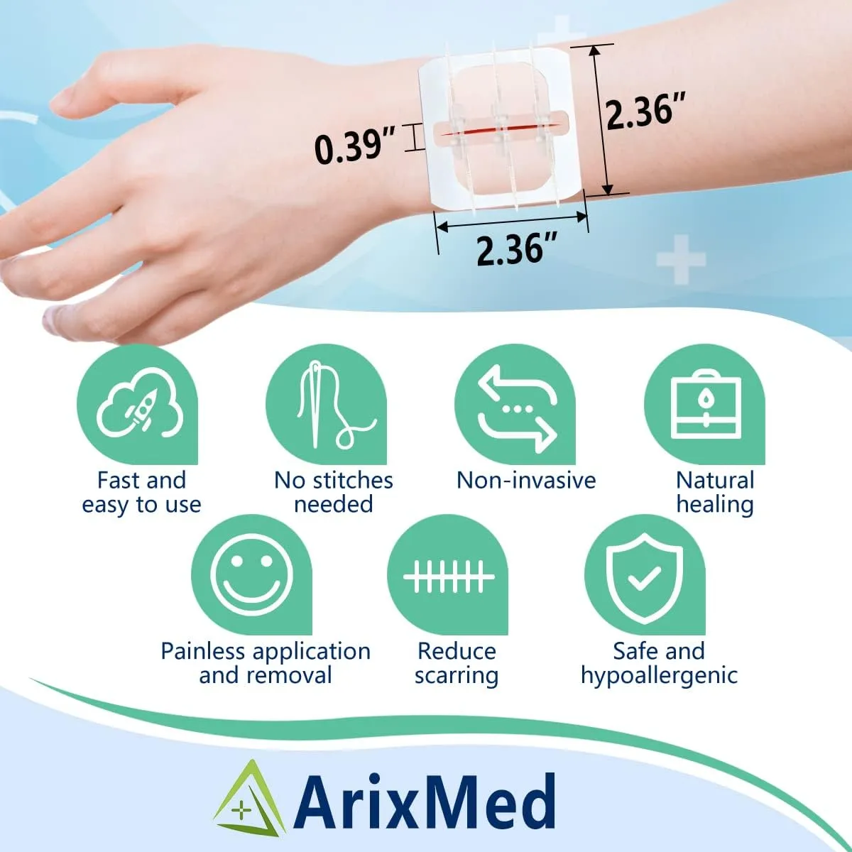 Emergency Laceration Closures, Zip Sutures Butterfly Bandaids Kit (4 Set), Repair Wounds Without Stitches, Must Have for First Aid Kits