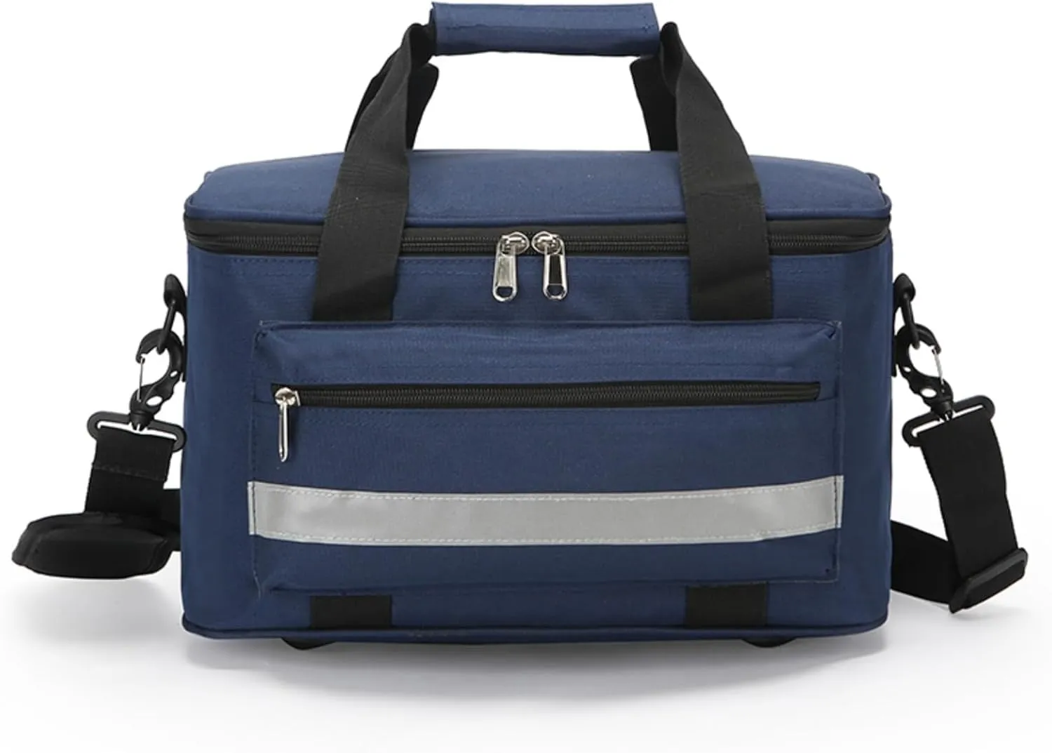 Empty First Aid Bag, Emergency Medical Bag with Reflective Strips, Portable Medicine Storage Bag for Travel, Camping, Car, Outdoor and Home. (Blue)