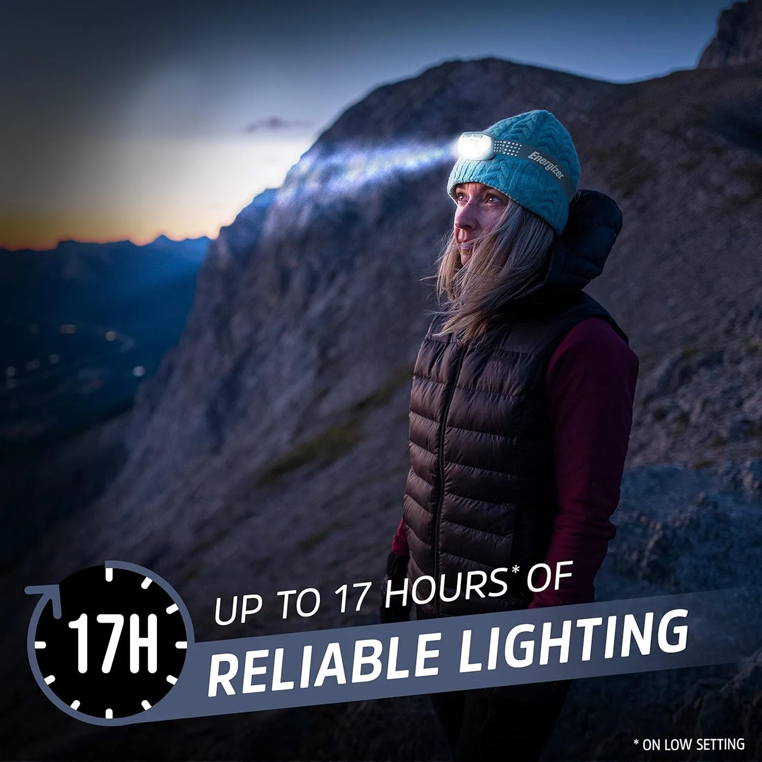 Energizer Headlamp Smart LED with Voice Activation, Ultra Bright 500  Lumens, IPX4 Water Resistant Head Light for Camping, Home, Emergency Power Outage (Batteries Included)