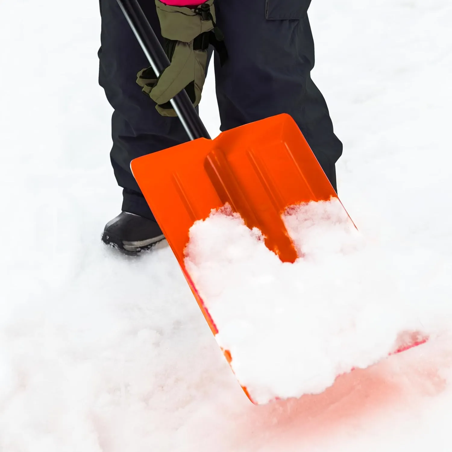 ERA 10-Inch Emergency Trunk Shovel — Compact and Portable Tool, High-Visibility Orange