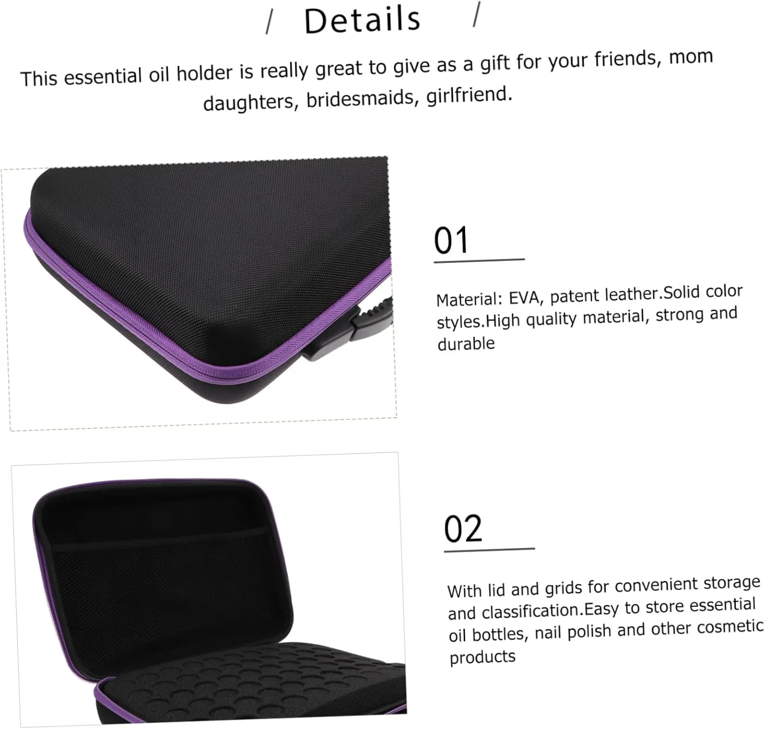 Essential Oil Bottle Organizer 60-pocket Travel Case Sturdy Essential Oil Holder Bag Portable Essential Oils Travel Kit Sunlight-proof Storage for Outdoor Use