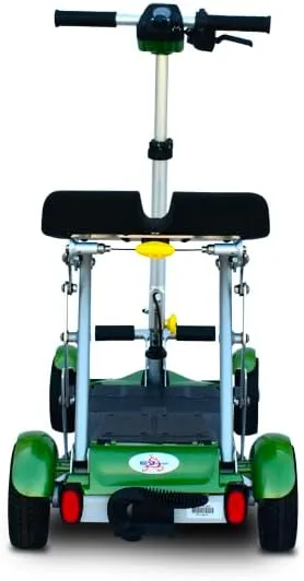EV Rider Gypsy Q2 Manual Folding Lightweight Travel Mobility Scooter - 42 lbs w/o Battery - Airline Cruise Ship Approved (Silver)