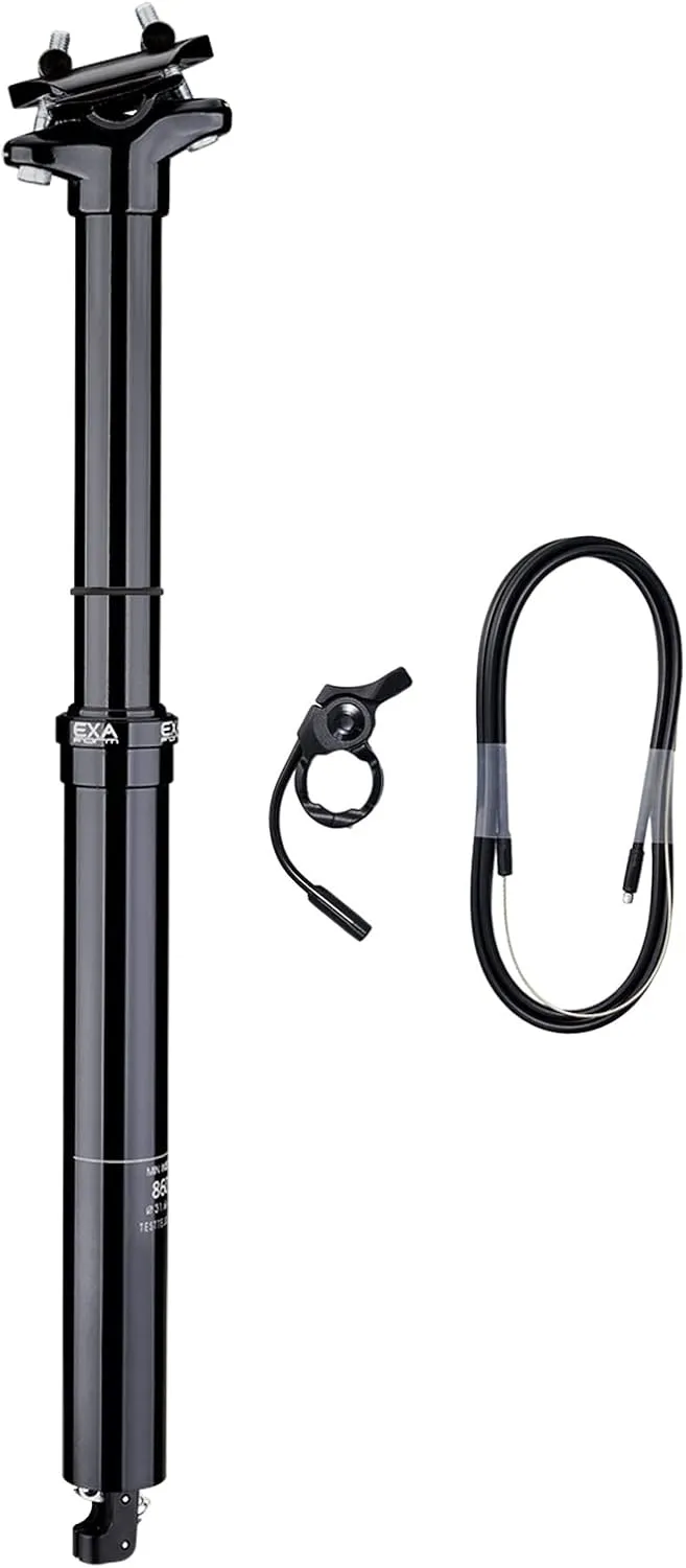 EXA Form 860i 30.9mm/31.6mm Dropper Post with Adjustable Suspension, 100mm/125mm/150mm Travel Seat Post with Lever Kit