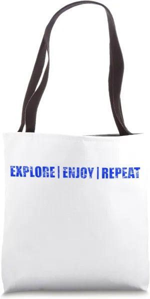 Explore_Enjoy_Repeat 4x4 travel vehicle World travel Tote Bag