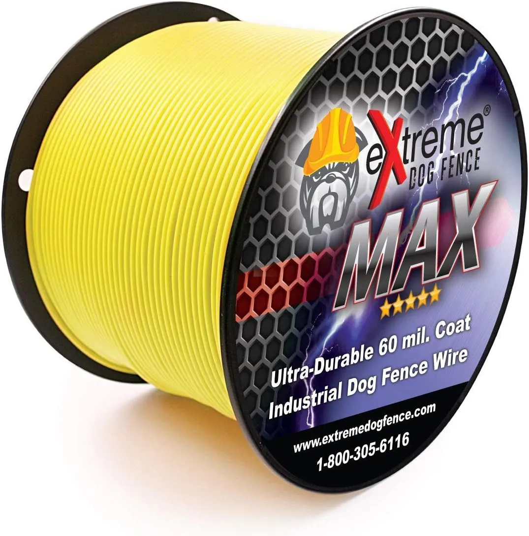 Extreme Dog Fence Max Grade Electric Dog Fence - 2 Dog Kit - 2000 Feet of Heavy Duty -Plus Maximum Duty Wire for Ultimate Performance and Reliability