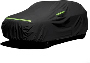 Favoto 6-Layers SUV Car Cover - Waterproof All Weather for Automobiles, Heavy Duty Outdoor Dust Rain Sun Protection Snowproof Car Tarp 4 Windproof Straps, Universal Fit for SUV (170-181 inch)
