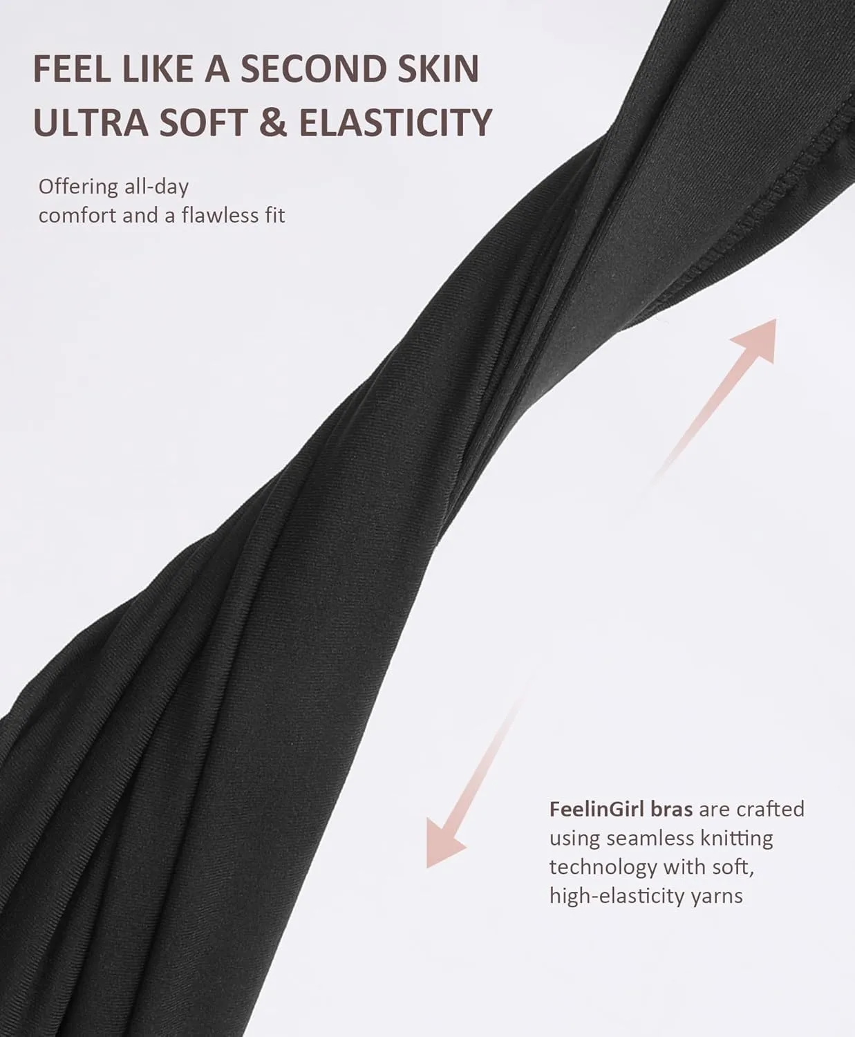 FeelinGirl Seamless Bras Wireless Bralettes for Women, No Wire Unlined Comfort Buttery Soft for Sleep Everyday Bras