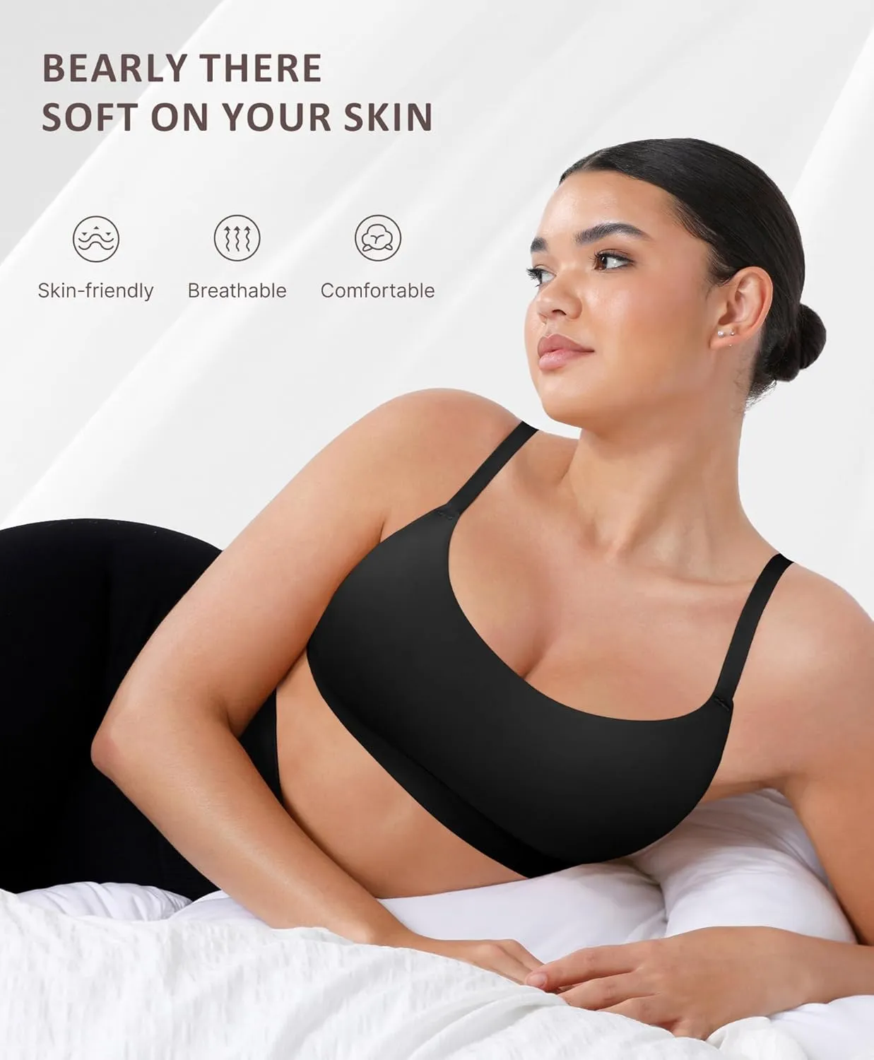 FeelinGirl Seamless Bras Wireless Bralettes for Women, No Wire Unlined Comfort Buttery Soft for Sleep Everyday Bras