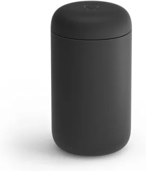 Fellow Carter Coffee Mug 16 oz For Travel - Wide Mouth Vacuum-Insulated Stainless Steel Tea and Coffee Tumbler with Ceramic Interior - Matte Black