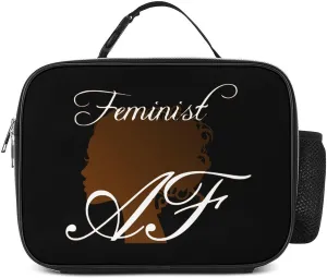 Feminist Reusable Lunch Bento Box Insulated Portable Handbags for Office Work Picnic for Adult