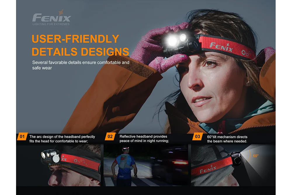 Fenix HM65R-T Trail Running LED Headlamp - Discontinued