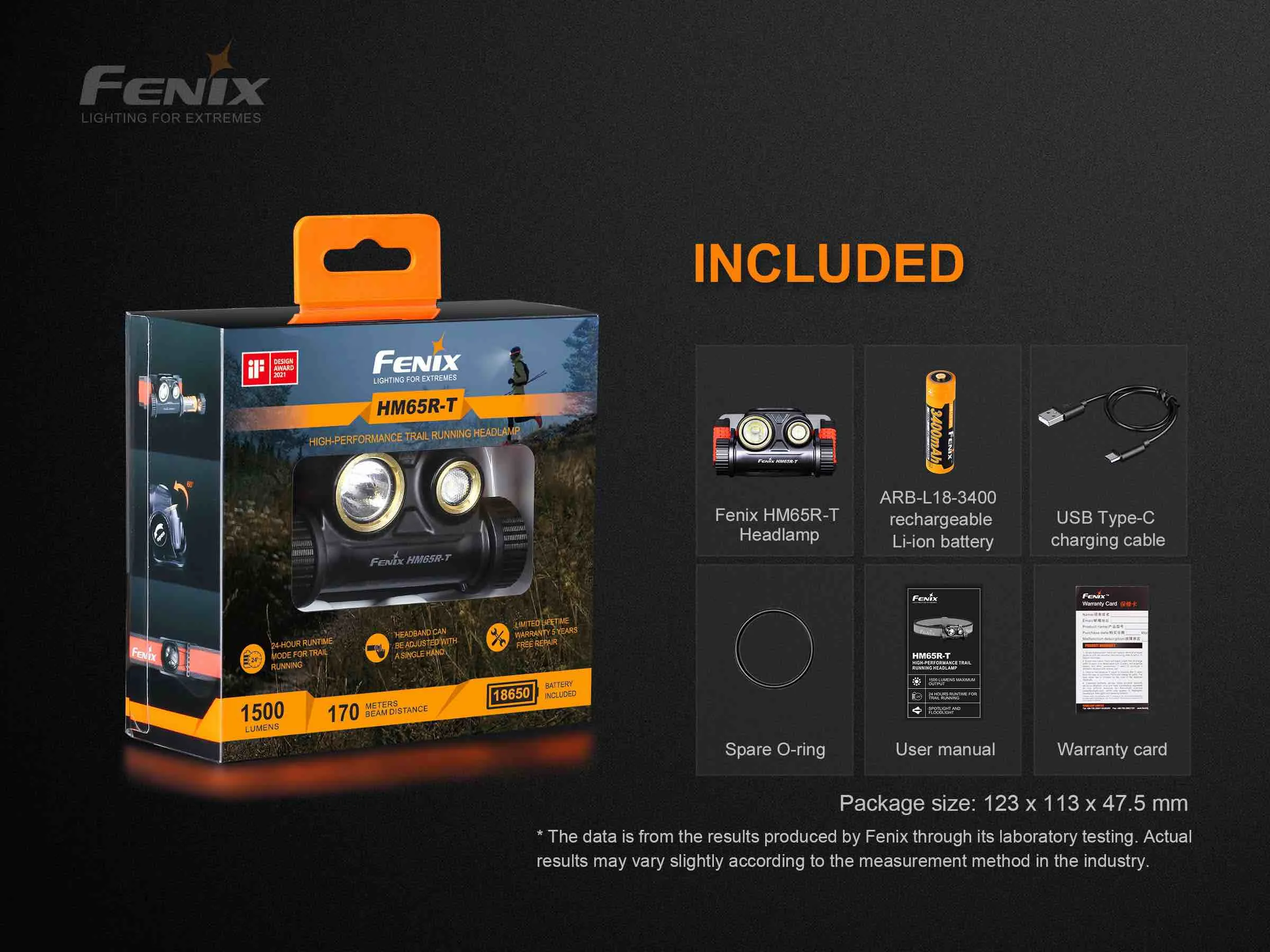 Fenix HM65R-T Trail Running LED Headlamp - Discontinued
