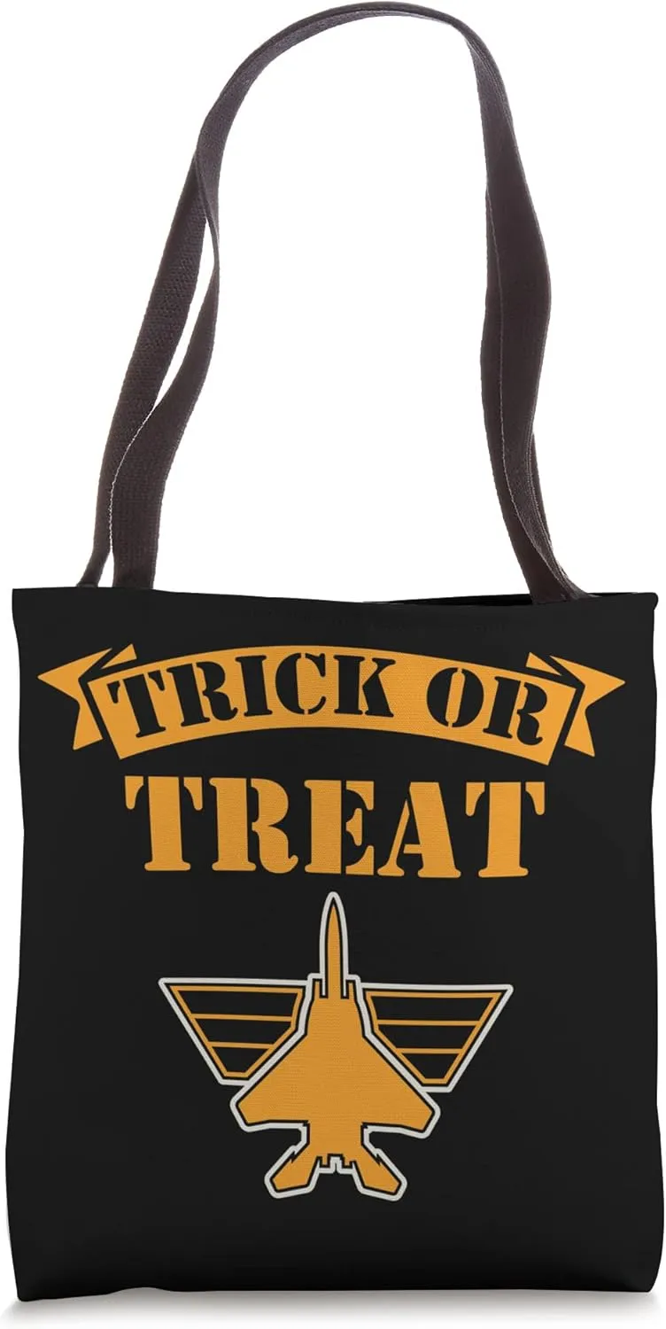 Fighter Aircraft Pilot Halloween Costume Trick or Treat Tote Bag
