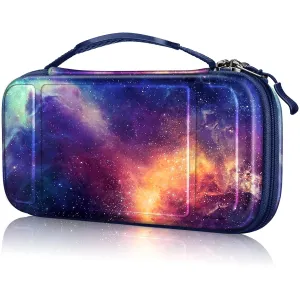 FINTIE Carrying Case for Nintendo Switch Lite 2019, [Shockproof] Hard Shell Protective Cover Travel Bag with Game Card & Micro SD Card Slots for Switch Lite Console & Accessories, Galaxy