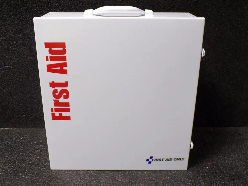 FIRST AID ONLY First Aid Kit, Cabinet, Metal, General Purpose, 125 People Served per Kit, 90575 (SQ8307436-WT11)