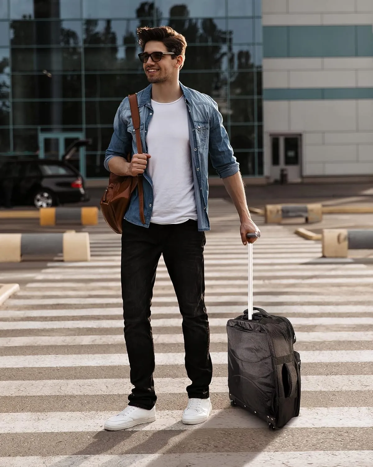 First Class Roler Travel Case – BG021 Traveling Overhead & First Class Series Case – Carry-on Guitar Bag for Collapsible Travel Guitars