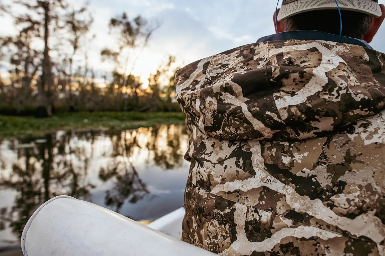 First Lite Men's Vapor Stormlight Ultralight Rain Jacket - Waterproof Breathable Camo Hunting Coat