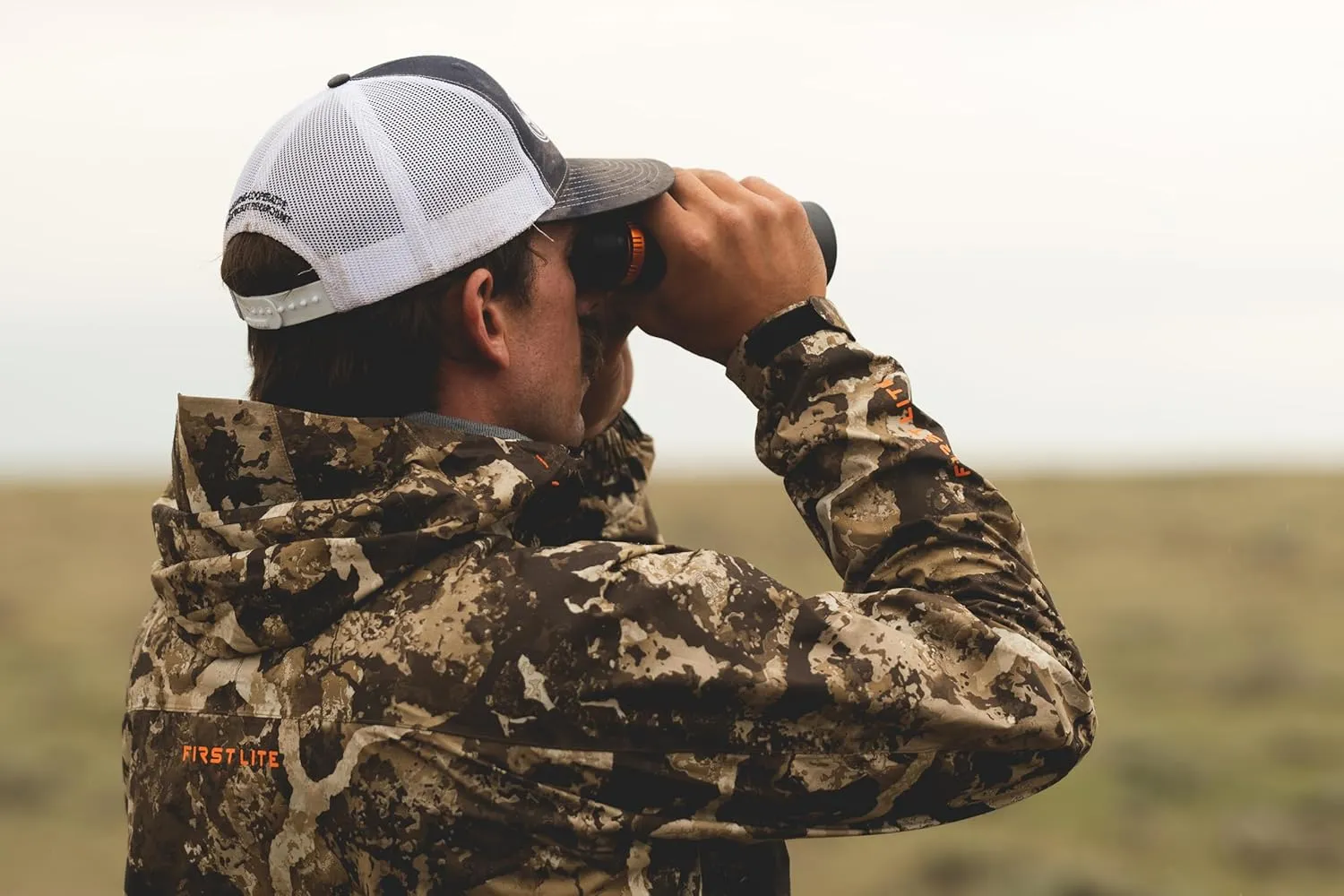 First Lite Men's Vapor Stormlight Ultralight Rain Jacket - Waterproof Breathable Camo Hunting Coat