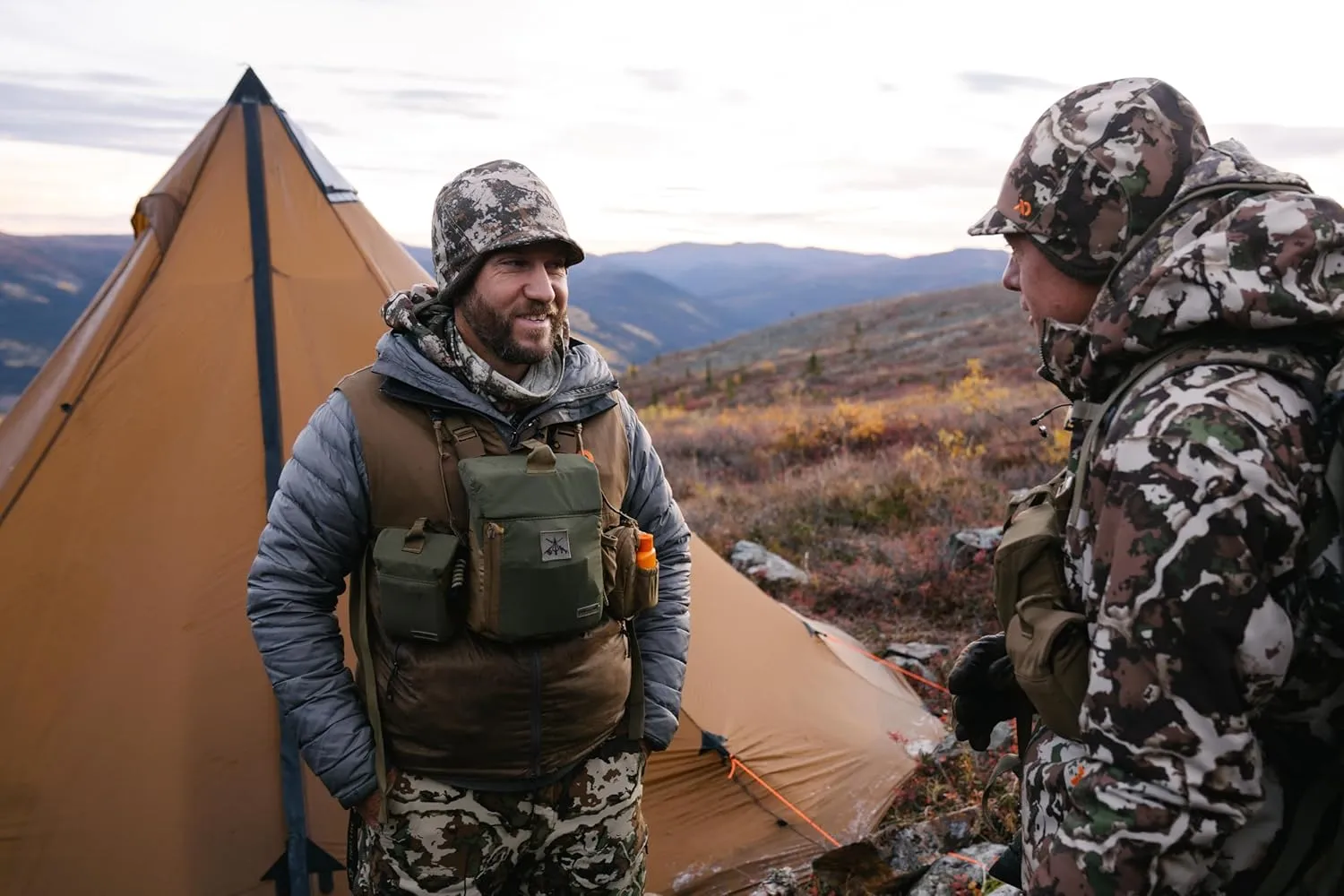 First Lite Tundra Brim Beanie - Warm Fleece Camo Hunting Hat