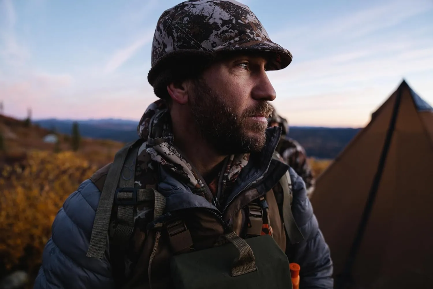 First Lite Tundra Brim Beanie - Warm Fleece Camo Hunting Hat