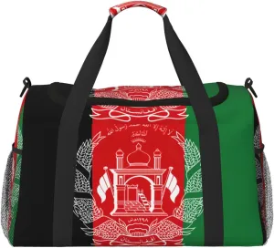 Flag of Afghanistan print Weekender Overnight Carry On Bag Gym Luggage Bag Duffel Bag for Travel Women