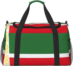 Flag of the Chechen Republic print Weekender Overnight Carry On Bag Gym Luggage Bag Duffel Bag for Travel Women