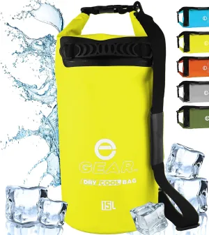 Floating Cooler Bag Roll Top Insulated Dry Backpack – Leak Proof, Collapsible, Waterproof Cooler with Padded Shoulder Strap - Perfect for Kayaking Fishing Beach Hiking -15L