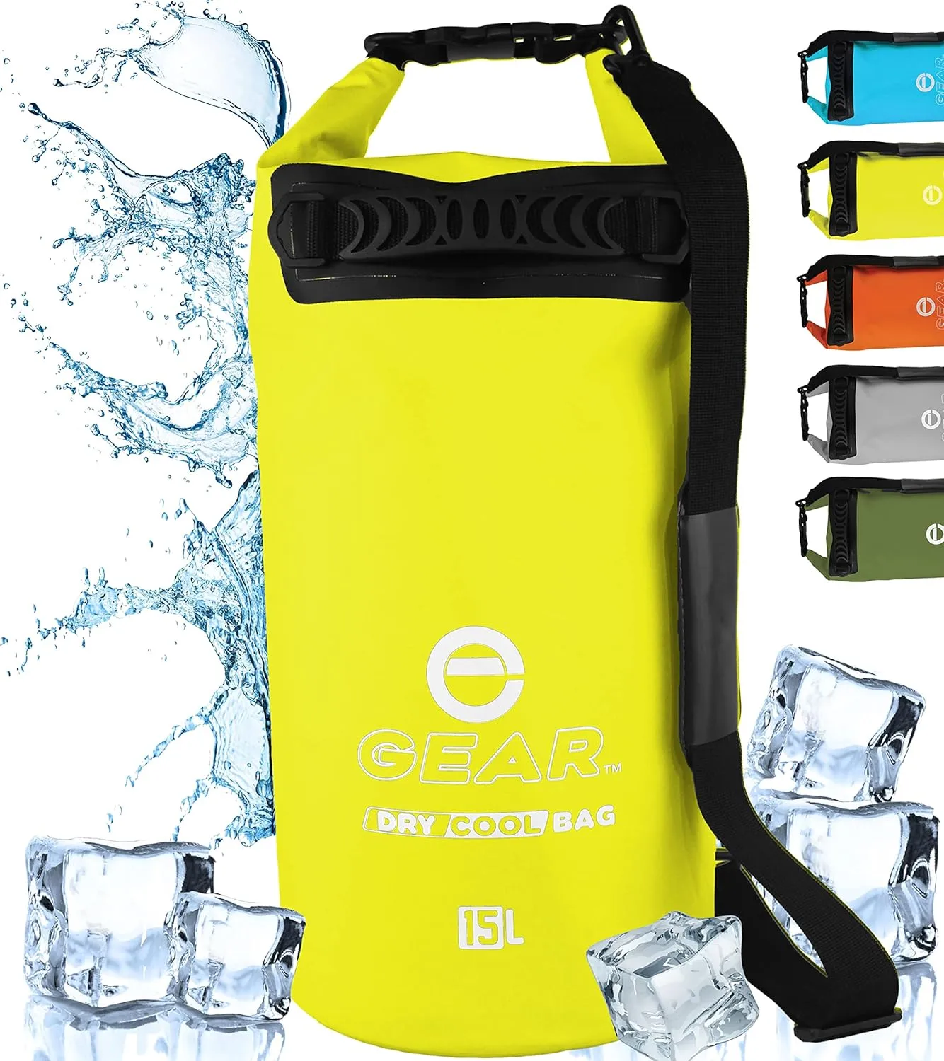 Floating Cooler Bag Roll Top Insulated Dry Backpack – Leak Proof, Collapsible, Waterproof Cooler with Padded Shoulder Strap - Perfect for Kayaking Fishing Beach Hiking -15L