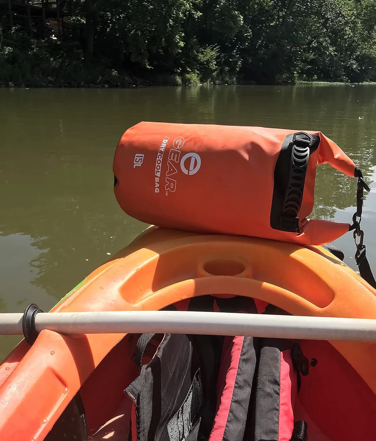 Floating Cooler Bag Roll Top Insulated Dry Backpack – Leak Proof, Collapsible, Waterproof Cooler with Padded Shoulder Strap - Perfect for Kayaking Fishing Beach Hiking -15L